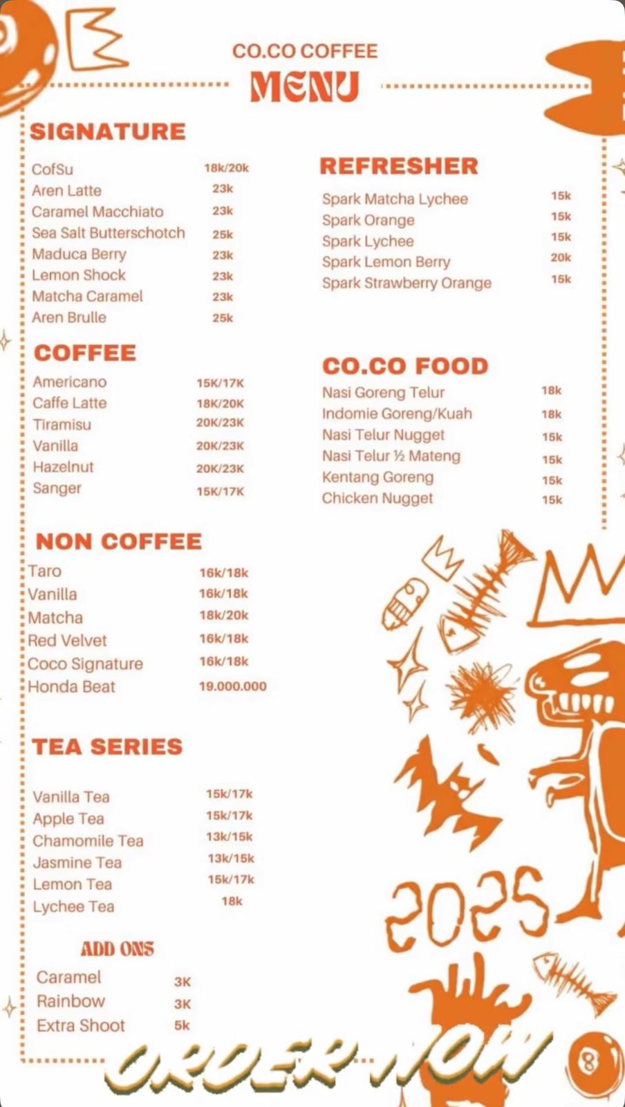Official Menu Coco Coffee
